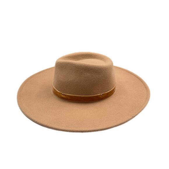Scala Calista OS Wool Felt Wide Brim Velvet Ribbon Tie Tan Adjustable Fedora Hat main image 10